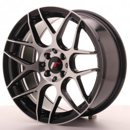 JR Wheels JR18 17x8 ET25 4x100/108 Black Machined Face