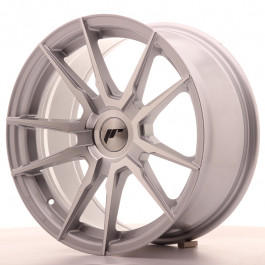JR Wheels JR21 17x8 ET35 Silver Machined Face
