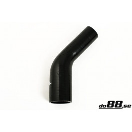 Silikonslang svart 45 grader 1,625 - 2'' (41-51mm) 