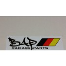 Badassparts Sticker German Logo - 24x7cm Svart Eller Vit