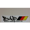 Badassparts Sticker German Logo -33x10cm Svart Eller Vit